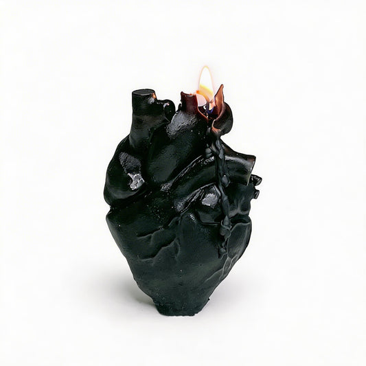 Heart-Shaped Scented Candle - Black - image 0