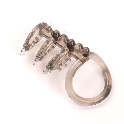 Penis Rings Penis Trainer Delay Ejaculation High Elasticity Time Lasting Sex Toys - Black - image 0