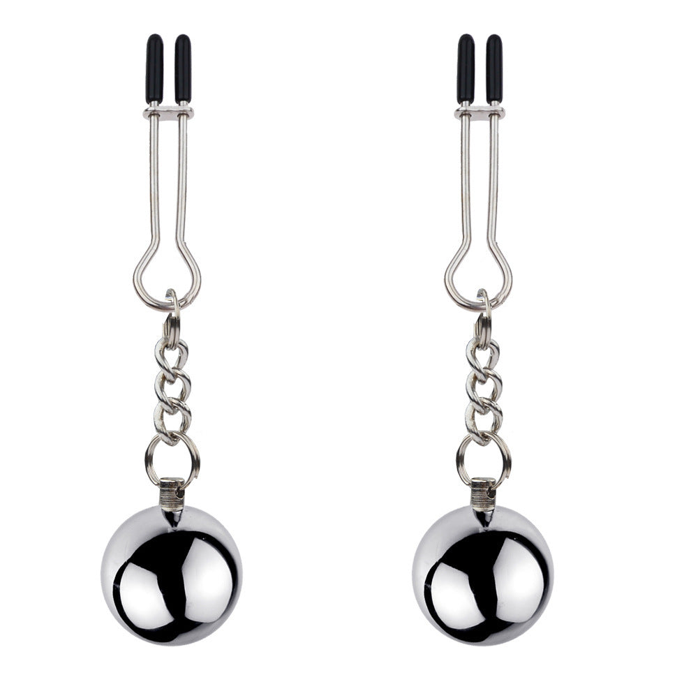 BDSM Purple U Shape Nipple Clamps Nipple Clips - Silver - image 0