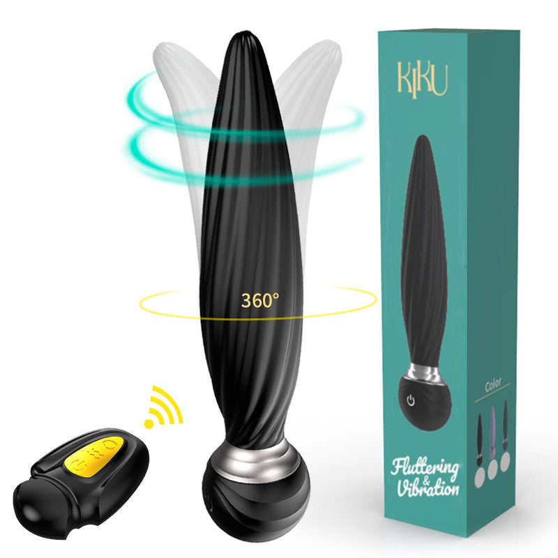 Rotating Thrusting Butt Plug Vibrator - Black - image 11