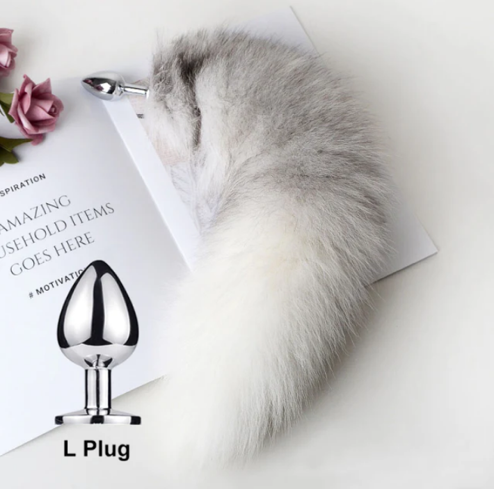 Foxy Tail Butt Plug - White L - image 0