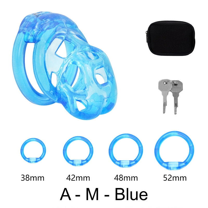 High Quallity TPE Chastity Cage - A - M - Blue - image 12