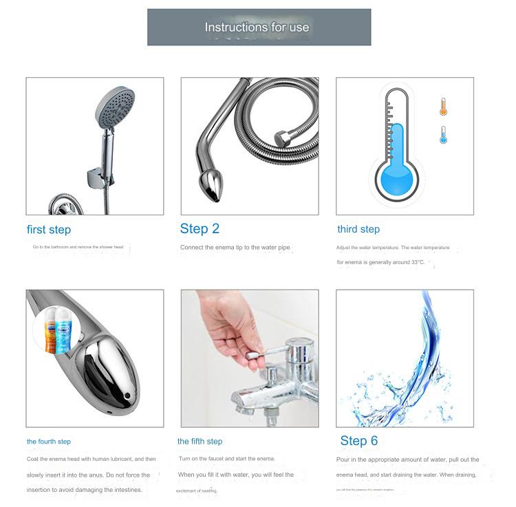Aluminum Shower Enema Douch Wand and Tube - image 1