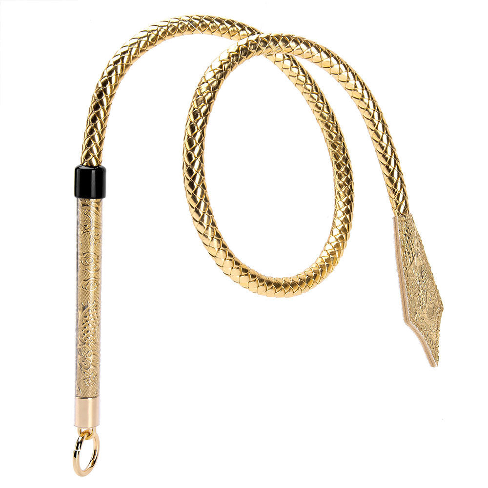 Elite Long-Reach Faux Leather Whip – 96.5cm Design - Golden - image 3