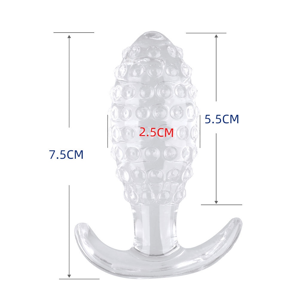 Pineapple Crystal Creative Butt Plug - Transparent - S - image 5