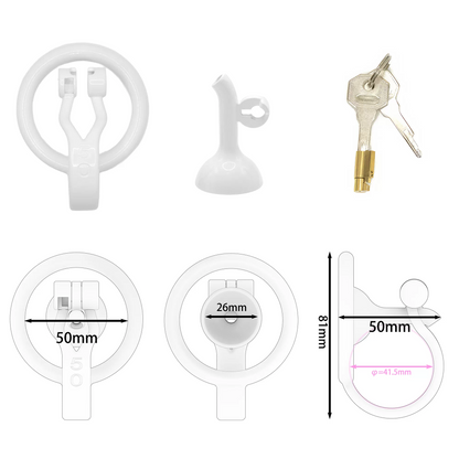 3D Printed Inverted Chastity Cage - White - 50mm - image 6