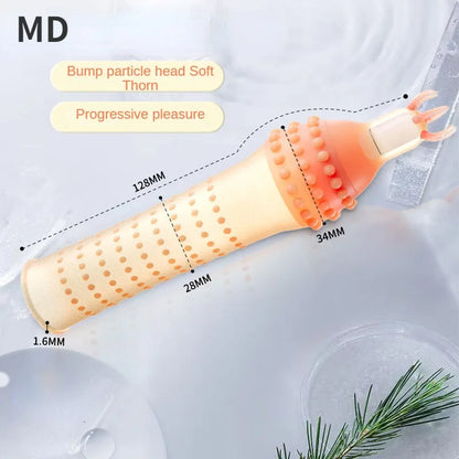 Vibrating Condoms Penis Sleeve Delay Ejaculation Thorn Dot G Spot Cover  - image 1