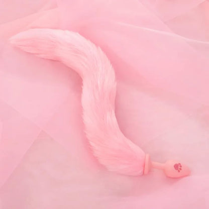 Bunny Tail Anal Butt Plug (Rabbit and Fox) - Pink Fox - image 12