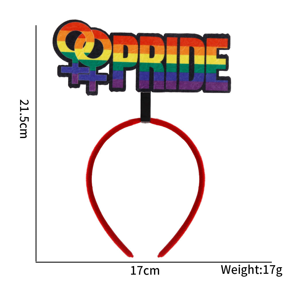 LGBT Headband Pride Month Accessory Rainbow Headband - H - one size fits all - image 6