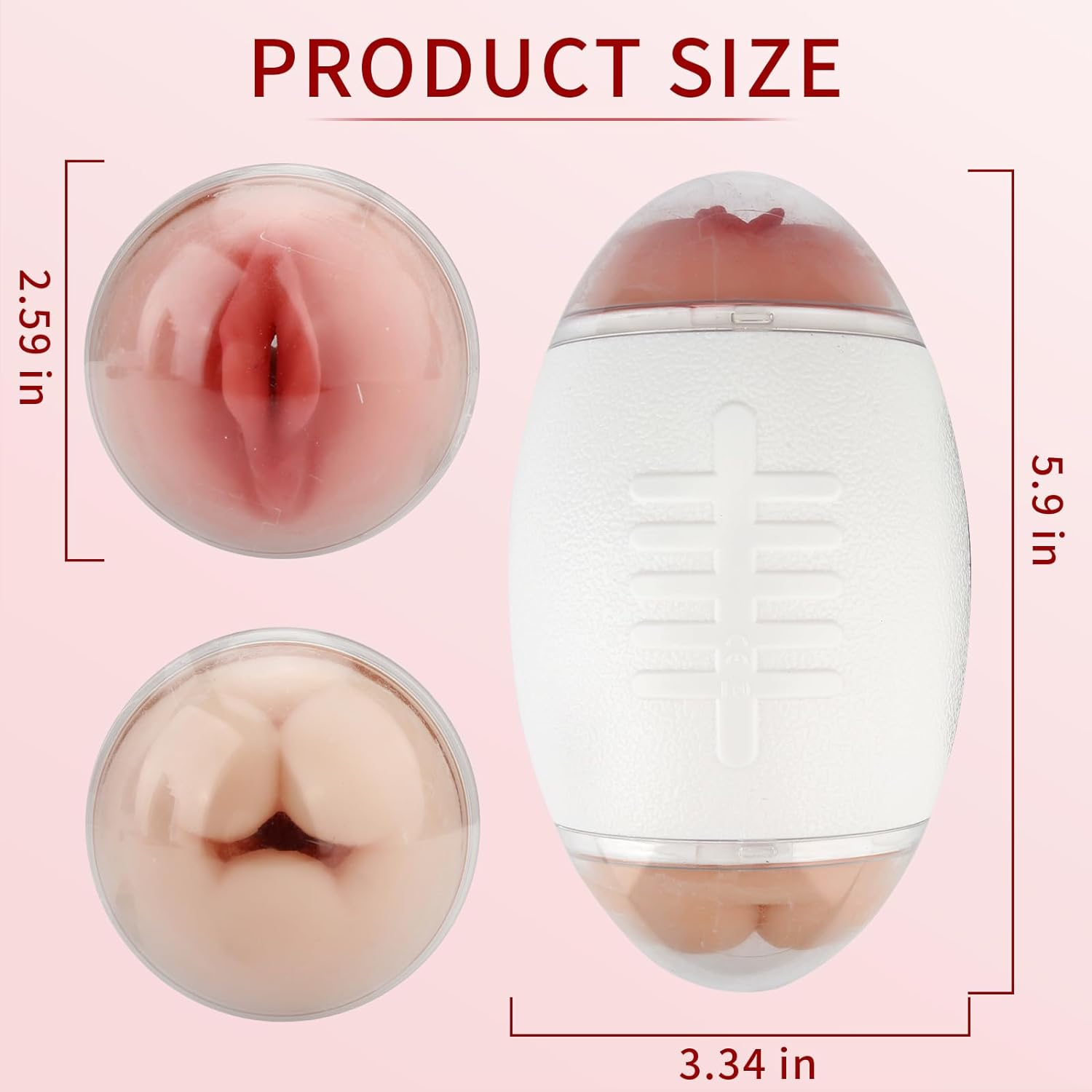 Football-Shaped Realistic Masturbator – Dual Ends for Versatile Stimulation - image 11