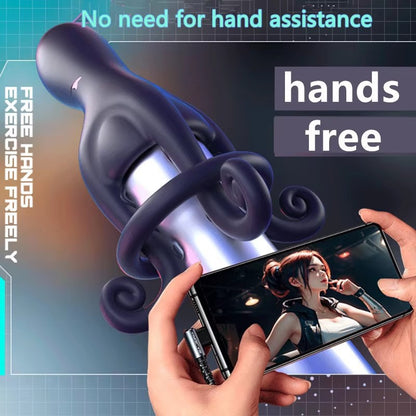 Deep-Thrust Penis Massager – Silicone Tentacle Toy with Locking Ring & Hands-Free Play - image 2