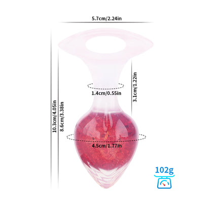 Crystalix Silicone Anal Plug - Red - L - image 8