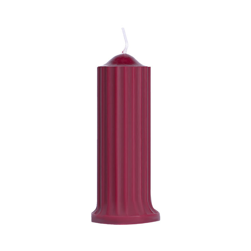 Low Temperature Candles SM Wax Dripping - Burgundy Pillar Candle - image 7