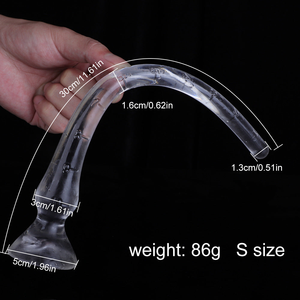 TPE Transparent Huge Butt Anal Plug - Transparent - S - image 10