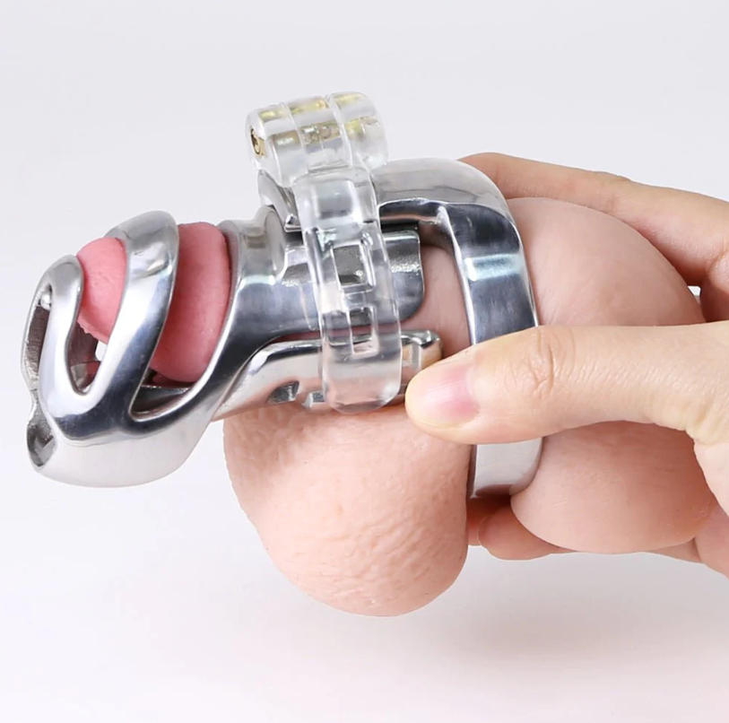 Ch40 - Detachable Prince Albert Lock Chastity Cage - Diameter - 52mm - image 2
