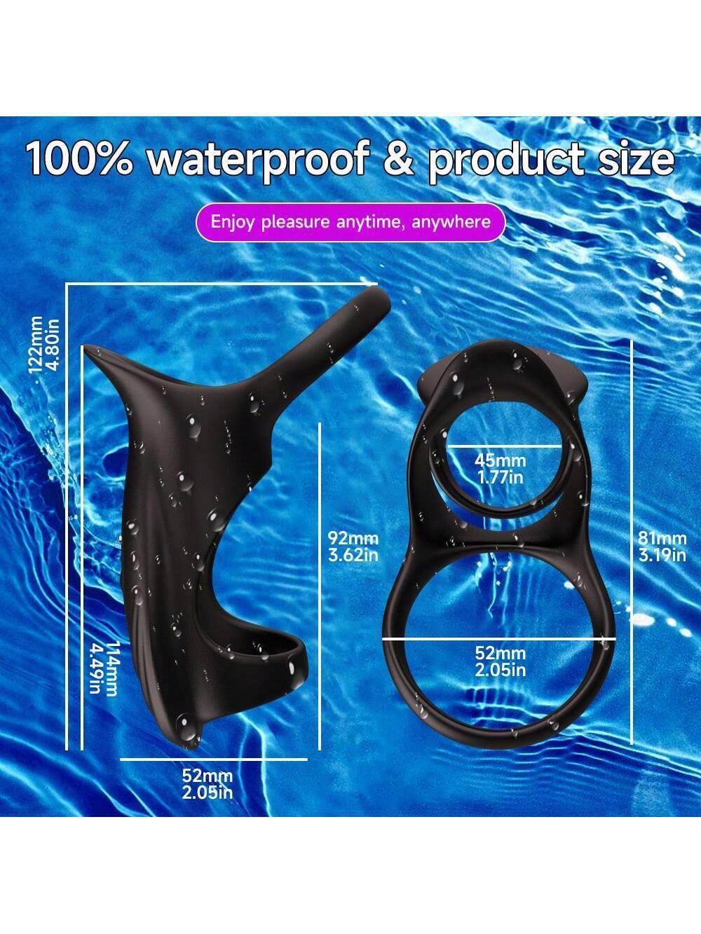 Powerful 10 Vibrations Penis Ring Vibrator APP Control - image 5