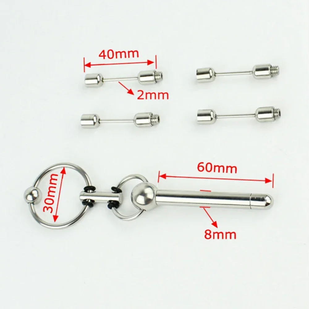 Urethral Sounding Detatchable Penis Plug Stretching - image 1