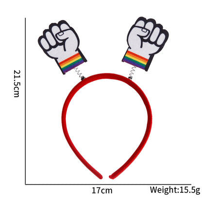 LGBT Headband Pride Month Accessory Rainbow Headband - J - one size fits all - image 1