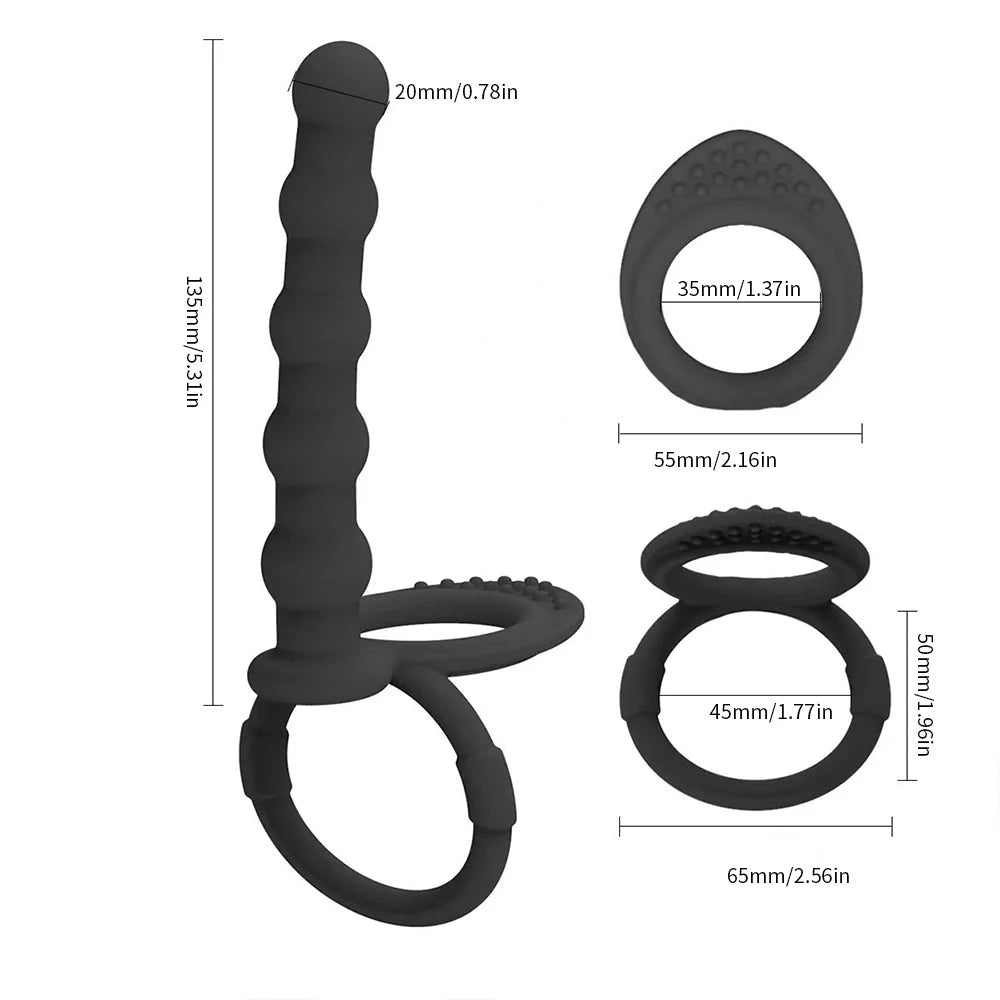G-spot Stimulator Cock Ring plus Butt Plug - image 2