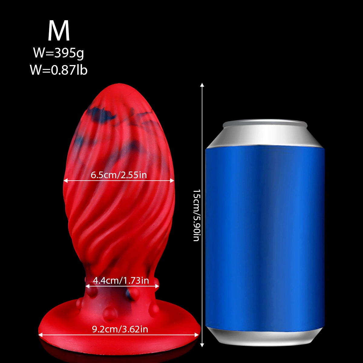 New Red Dragon Egg Anal Plug  - M - image 6