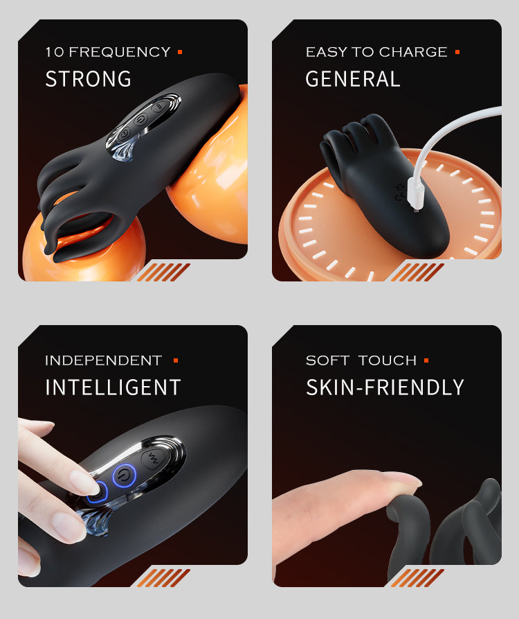 6-Finger Glans Massager with 10 Vibration Modes - image 5