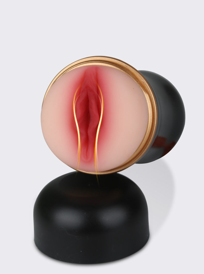 Male MasturbationSucking Airplane Cup With Textured Vaginal Inserter  - Black - image 4