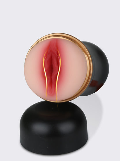 Male MasturbationSucking Airplane Cup With Textured Vaginal Inserter  - Black - image 4