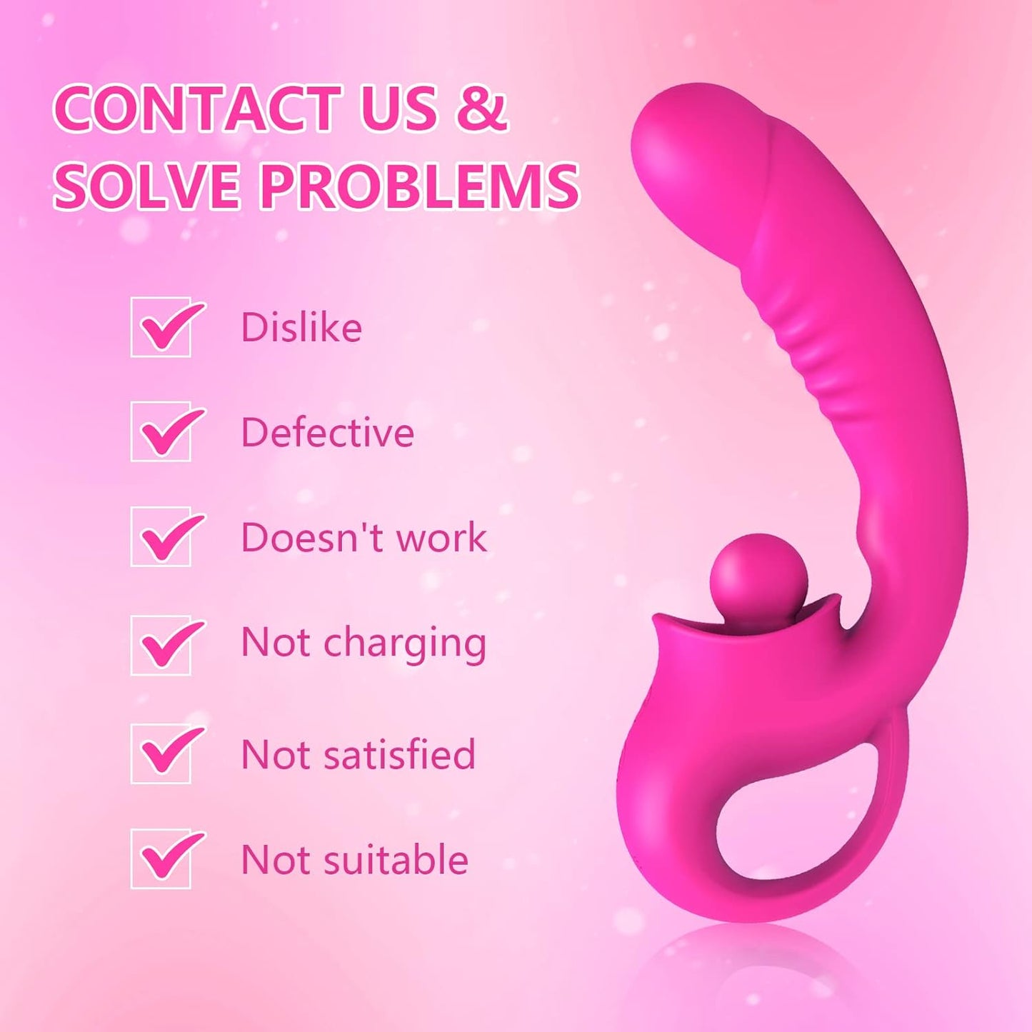 Clitoral G Spot Vibrator 2 in 1 Dildo Vibrator 10 Vibration Modes - image 1