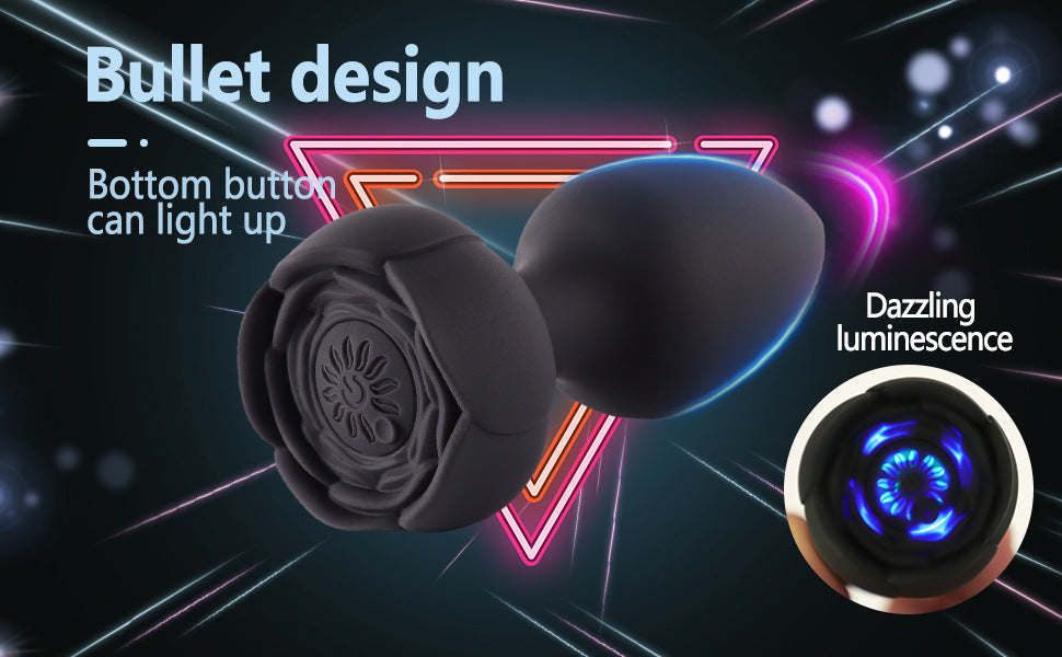 Rose Light Up Remote Butt Plug With 10 Vibrating Mode - image 3