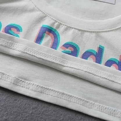 "Yes Daddy" Letter Print Fitness Crop Top - image 1