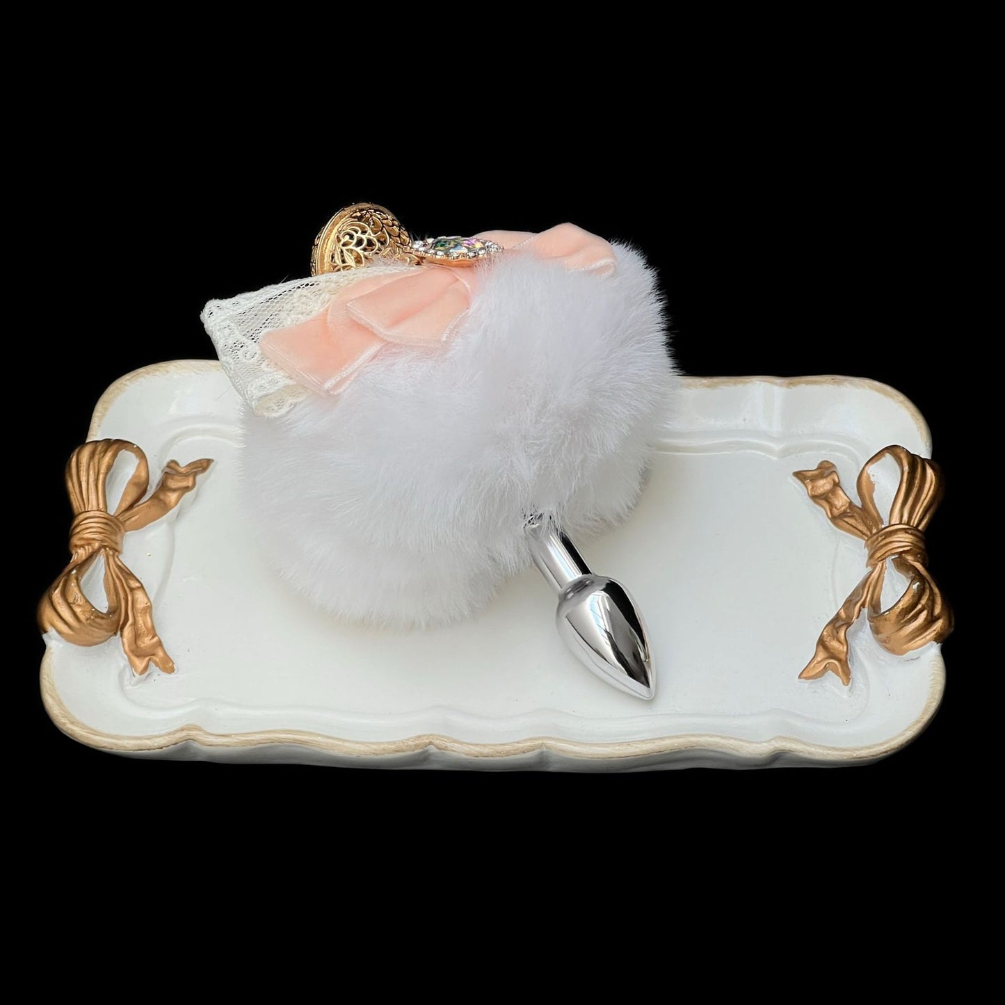 Luxury Bunny Tail Plug Set – 10 cm Plush Tail with Detachable Bow Bell - image 5