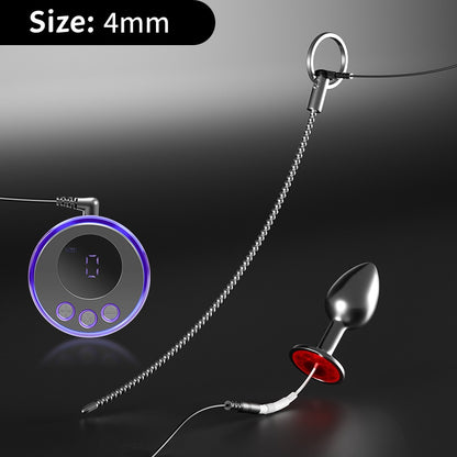 Penis & Anal Plug Duo With Current Control - Weak Current - 4mm - image 4