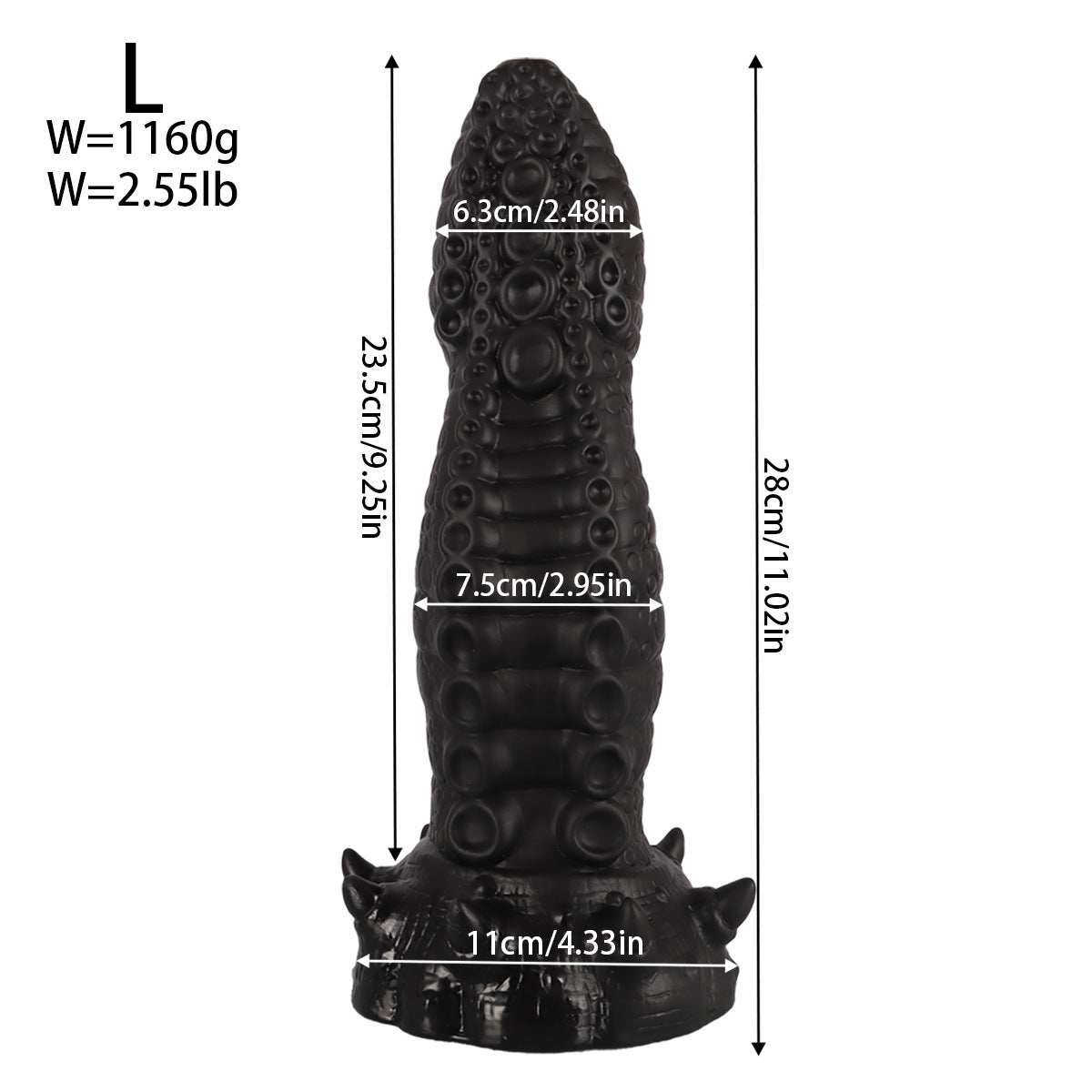 Eldritch Horror Silicone Dildo - Black - L - image 7