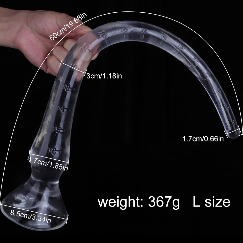 TPE Transparent Huge Butt Anal Plug - Transparent - L - image 14