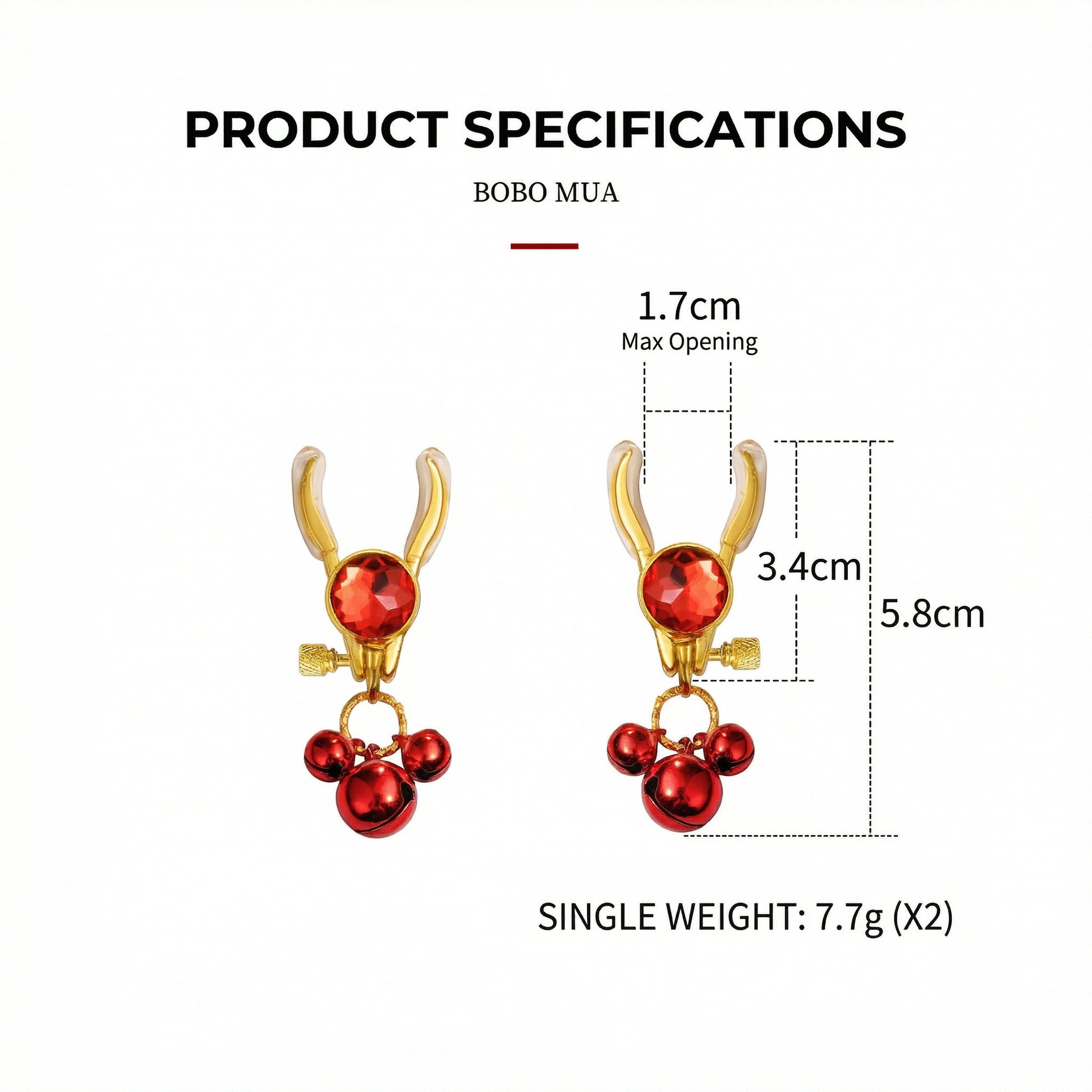 Bells Nipple Clamps Clips Rhinestone - image 7