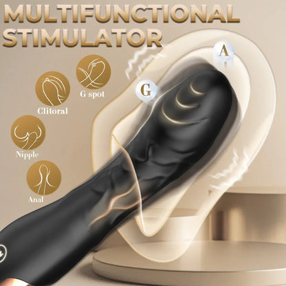 7.68" × 1.54" Silicone Vibrating Wand For Female - image 3