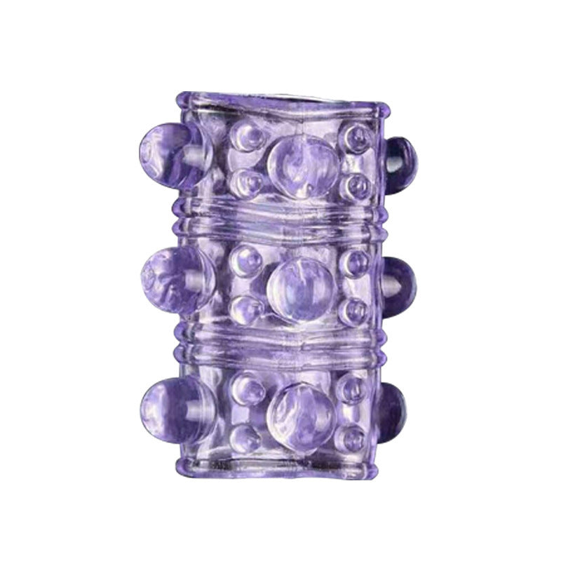 Silicone Cock Sleeve Penis Ring - Purple - image 2