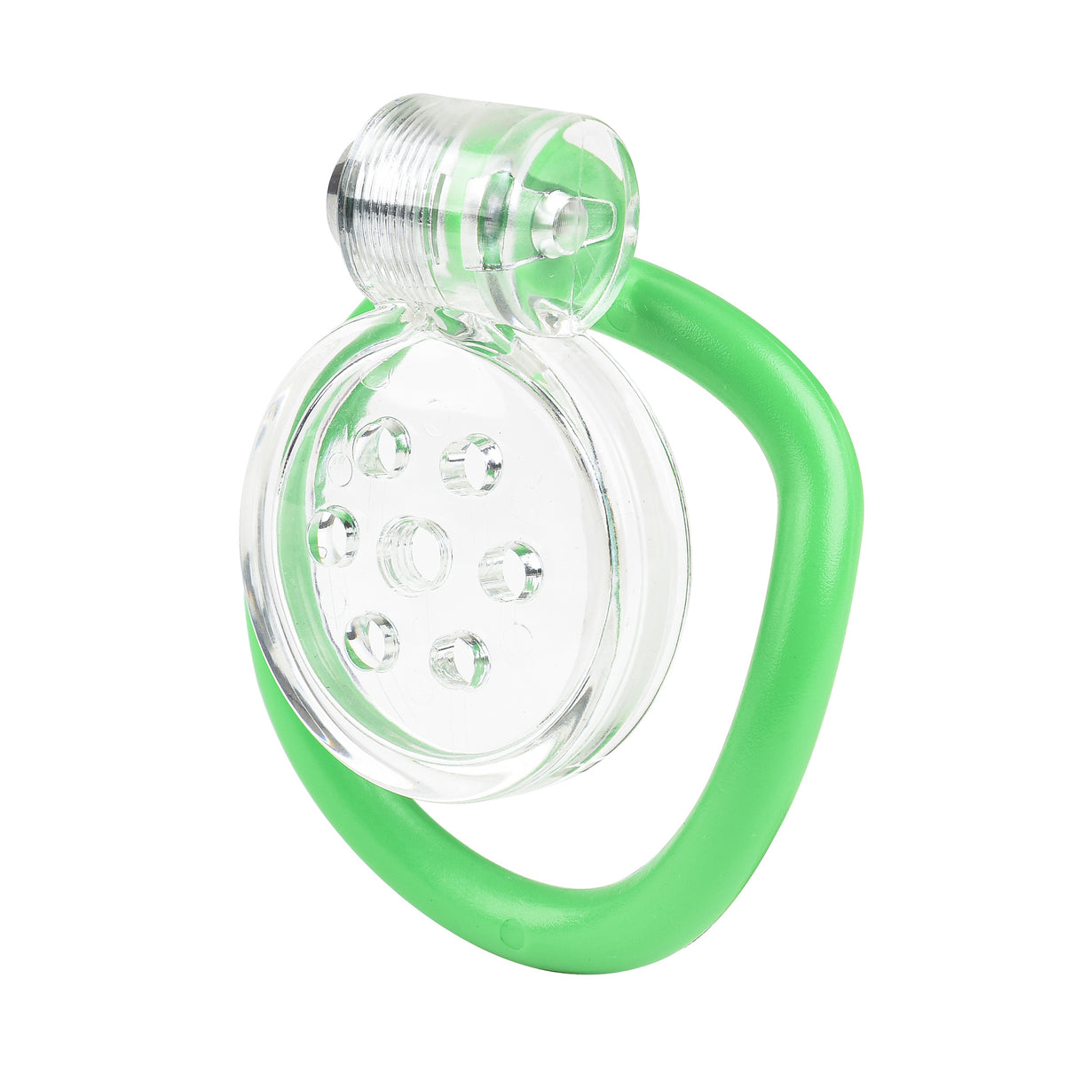 Male Chastity Cage With Clear Cage - Green - image 4