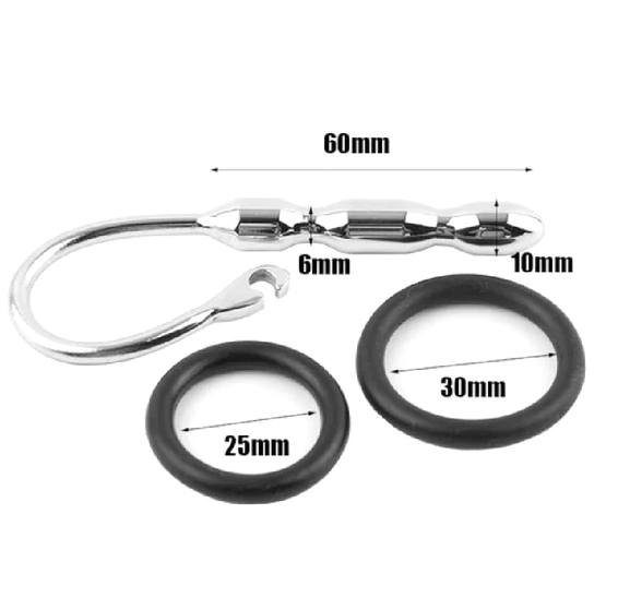 Sex Pistol Penis Plug with Silicone rings - image 4