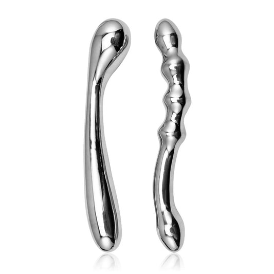 Stainless Steel Double-Ended Dildo – Unisex Anal & Vaginal Pleasure Wand - image 1