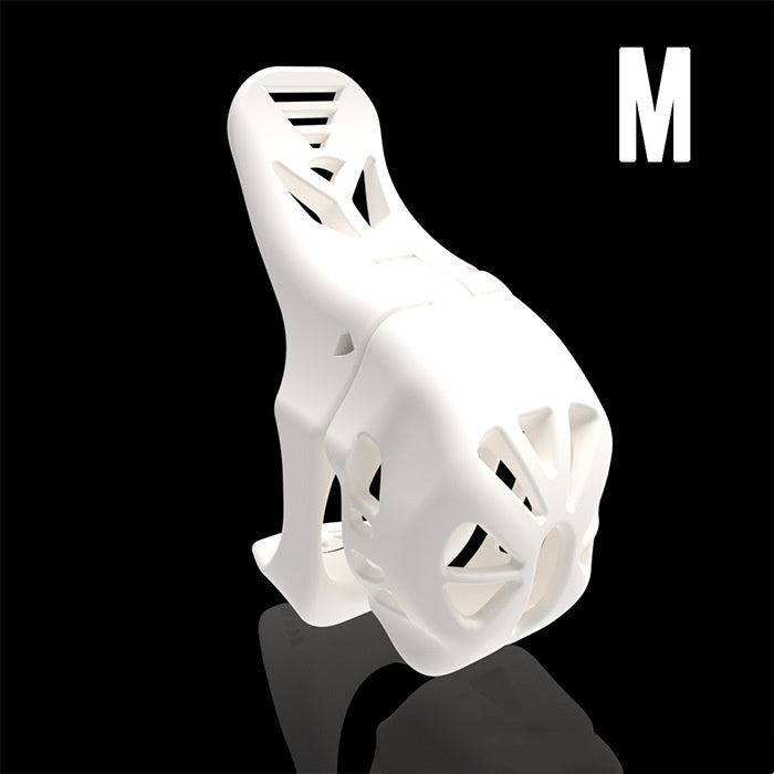 Swallow Tail Chastity Cage - B - White - M - image 14