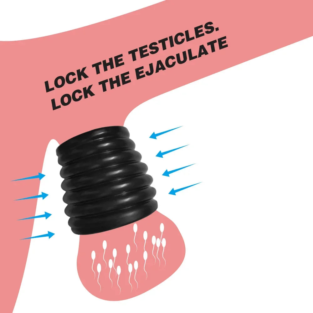 Cock Ball Ring Sperm Scrotal Restraint Delay Ejaculation - image 0