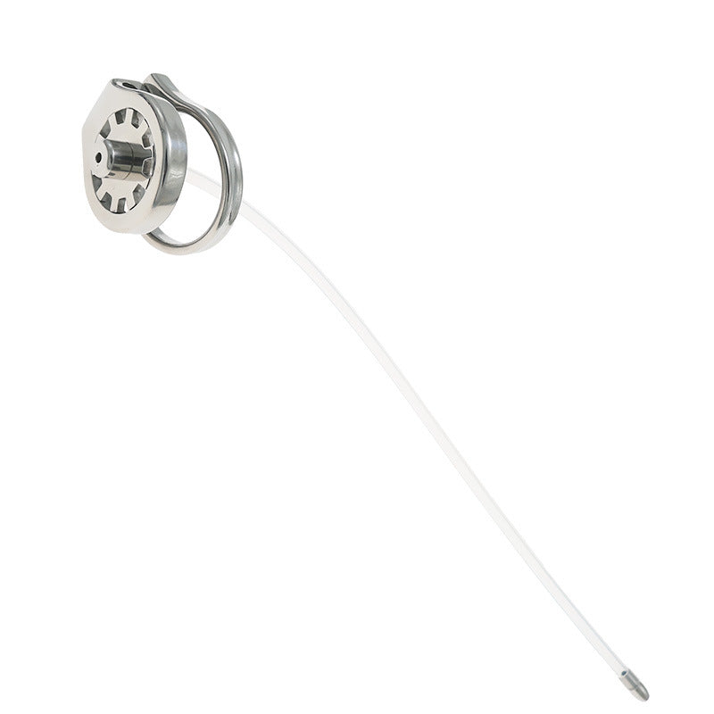 Thickened Stainless Steel Chastity Cage with 11.8-Inch Catheter – 4 Ring Sizes - image 12