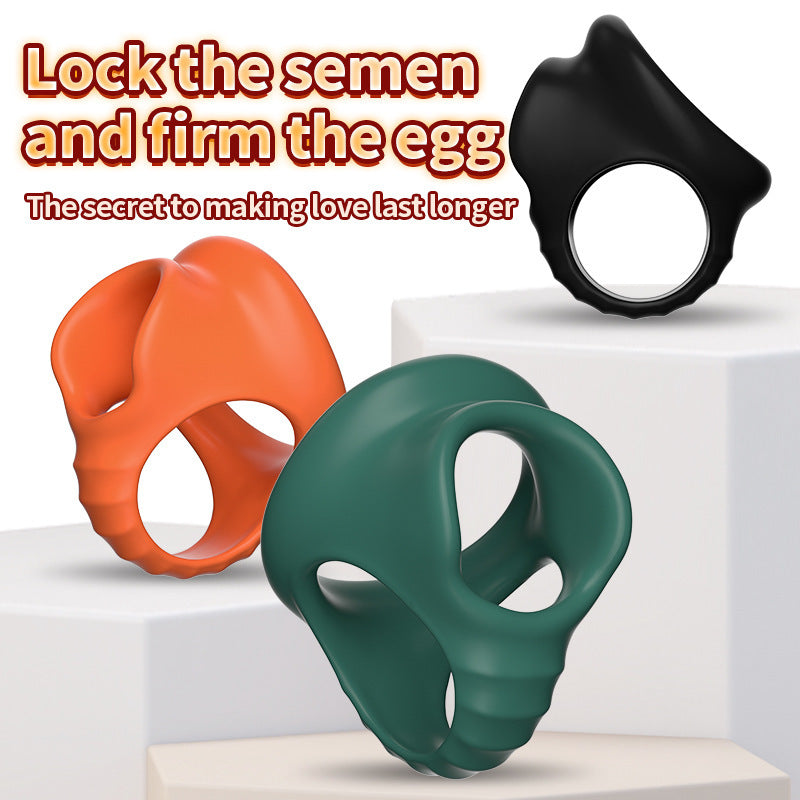 Four Holes Cock Ring Comfortable Lock Ring - image 12