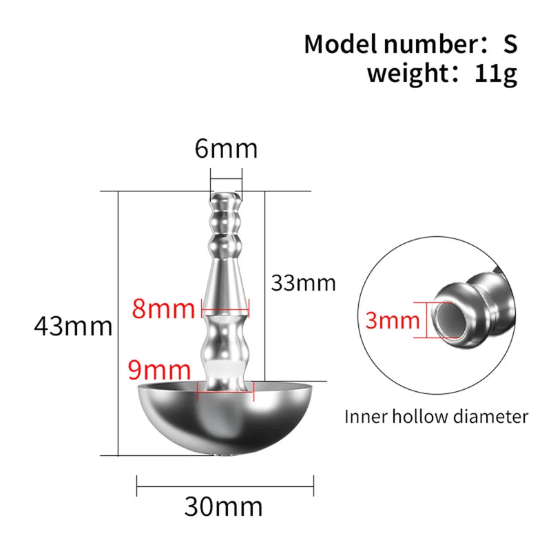 Stainless Steel Hollow Urethral Plug - S - image 3