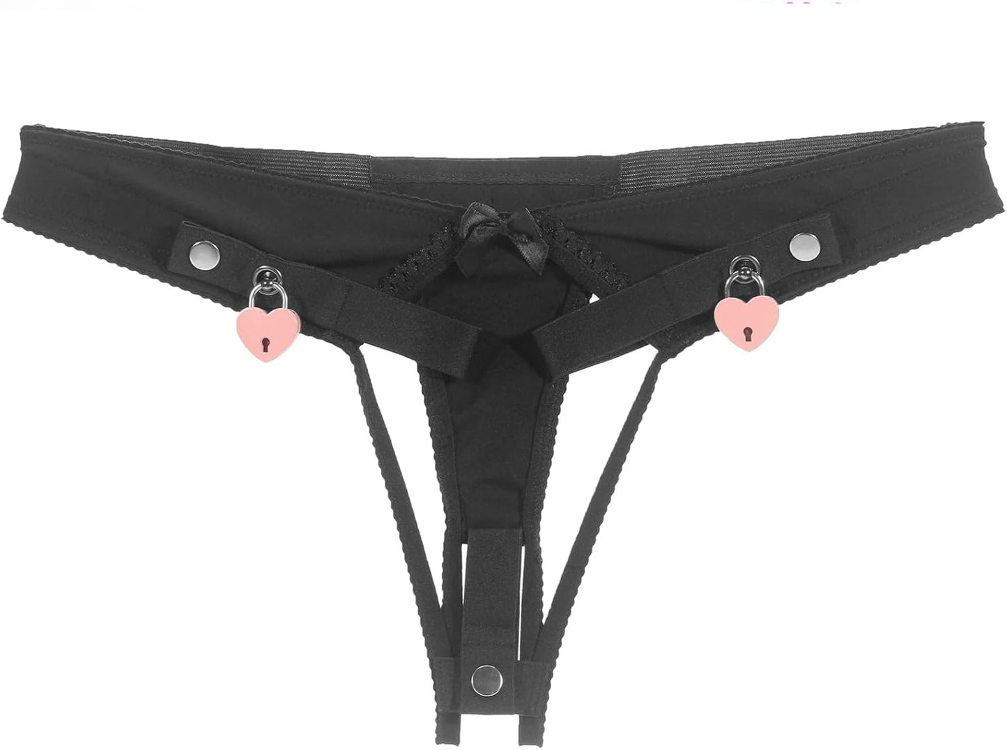 Sexy Men's Chastity Belt Fixed Pants - Black Lock-Included L-Size - image 5