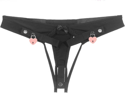 Sexy Men's Chastity Belt Fixed Pants - Black Lock-Included L-Size - image 5