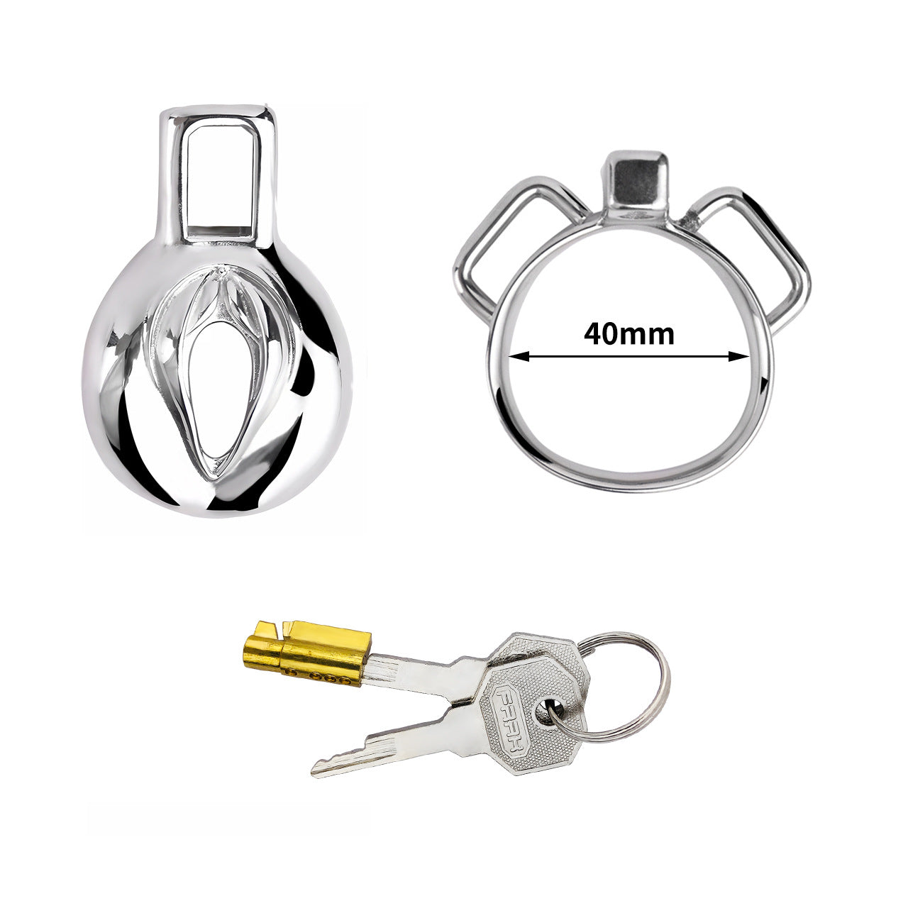 Stainless Steel Sissy Chastity Cage - 40mm - image 8