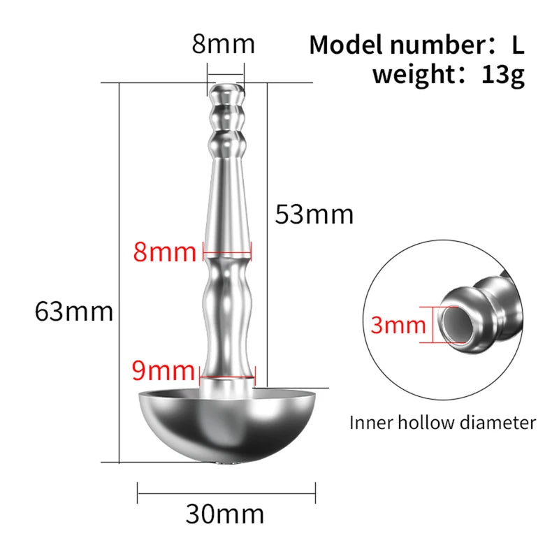 Stainless Steel Hollow Urethral Plug - L - image 5