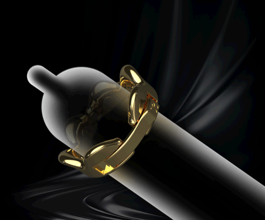24k Adjustable Glan Ring Penis Ring - image 3